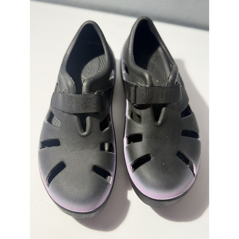 Oofos Oocandoo Recovery Sandals Black and Lavender Size Mens 5 /womens7 Slip On